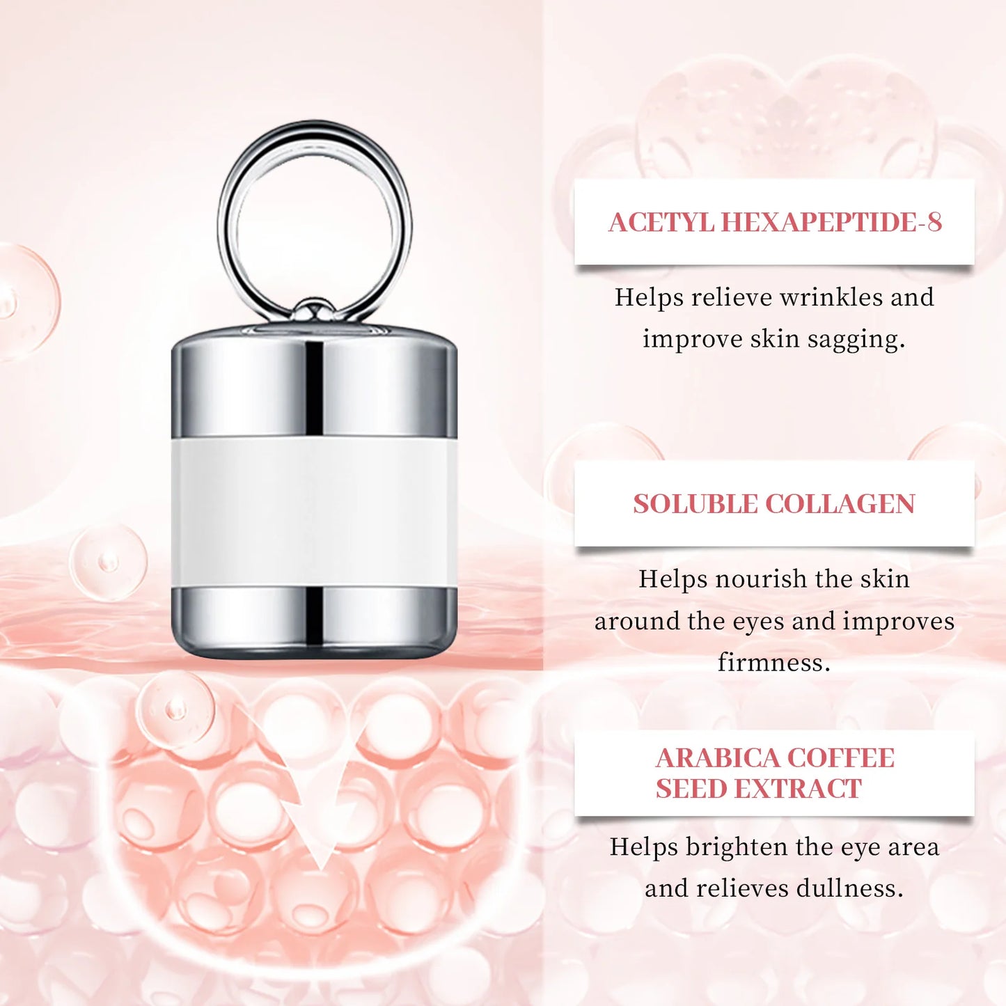 Electric Massage Eye Cream Firming Lifting Fine Line Relieve Tired Eye Gentle Vibration Anti-Wrinkle Moisturizing under Eye Care