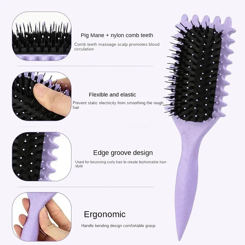 New Fashionable Massage Air Cushion Comb Bouncing Style Curly Hair Comb Airbag Hairdressing Comb Big Wave Hair Comb