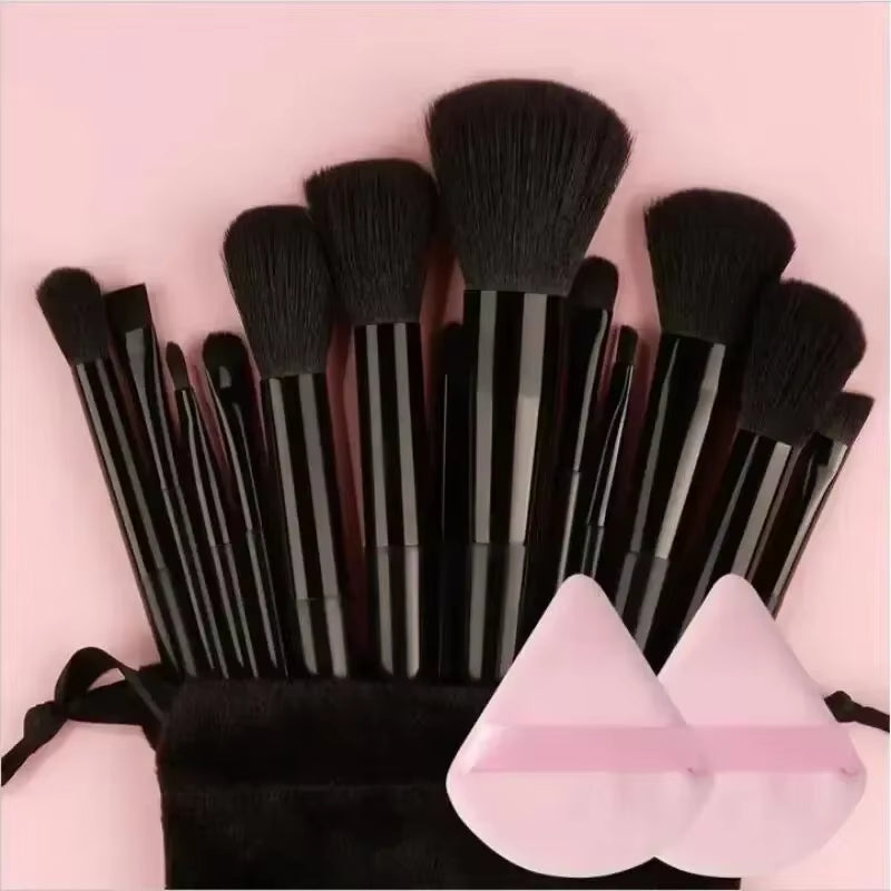 13 PCS Makeup Brushes Set Eye Shadow Foundation Women Cosmetic Brush Eyeshadow Blush Beauty Soft Make up Tools Bag